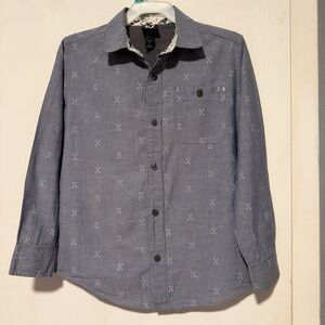 Kids Gray Shirt with Graphic Collar